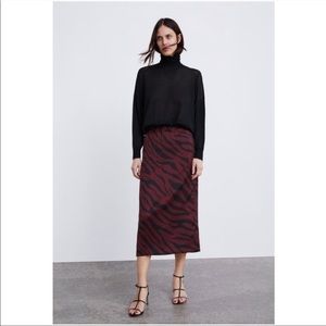Zara Zebra Print Skirt
